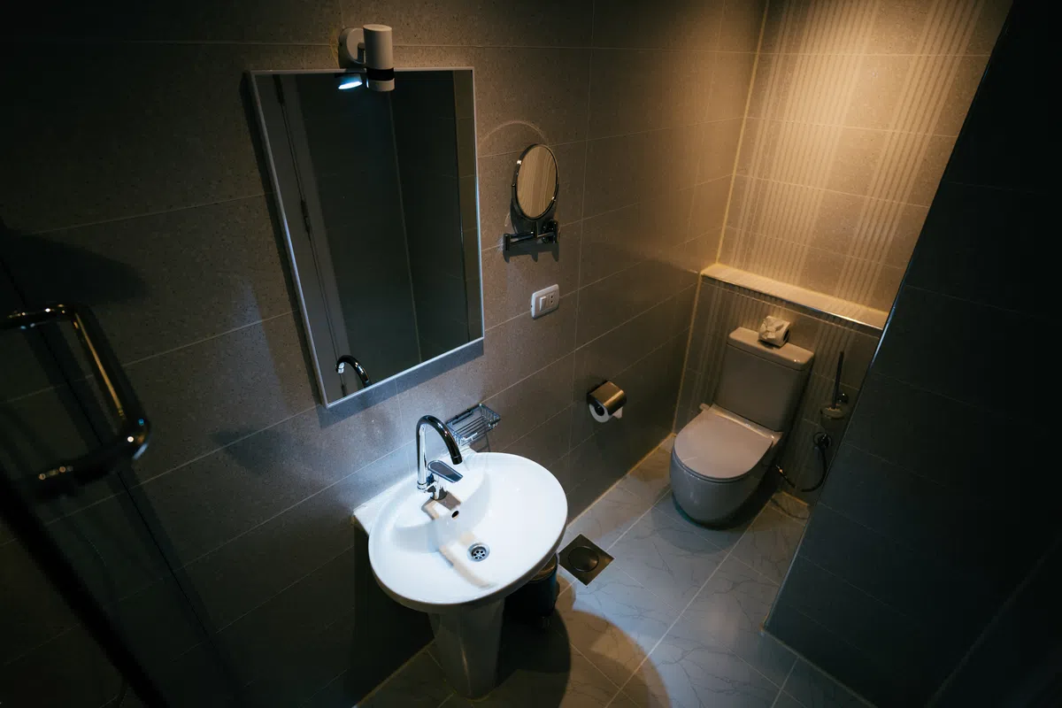 Dahabiya ensuite bathroom aboard Soul of the Nile luxury Nile cruise — 2027 Solar Eclipse trip