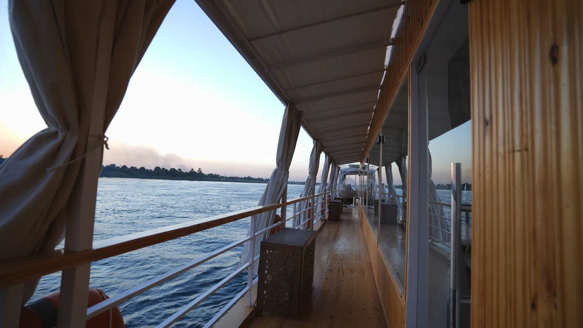 Dahabiya dining area aboard Soul of the Nile luxury Nile cruise — 2027 Solar Eclipse trip