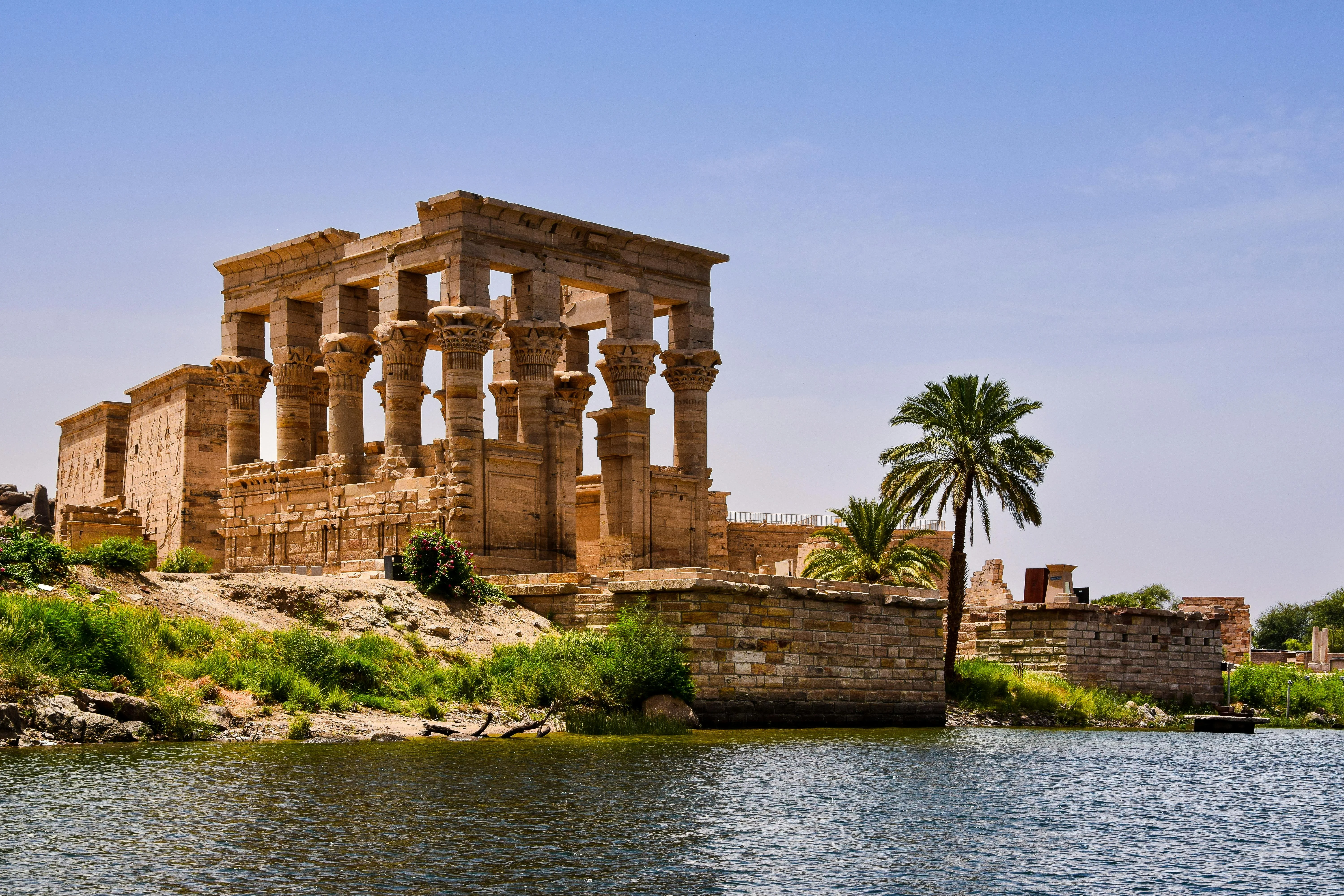 Philae Temple complex dedicated to Goddess Isis on Agilkia Island Aswan